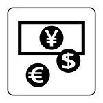 Bank Money Exchange SVG Icon